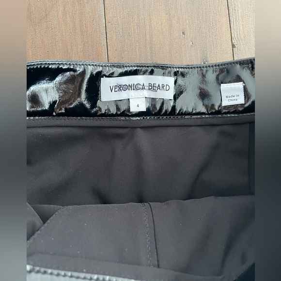 Veronica Beard patent jet black long maxi skirt NWOT - Picture 3 of 4